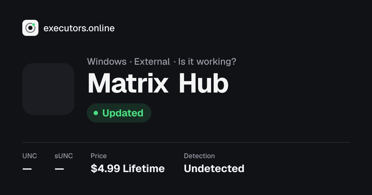Is Matrix Hub Working? Live Matrix Hub Executor Status · Executors.Online